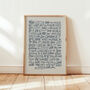 Can't Help Falling In Love Elvis, Song Lyrics Wall Art, thumbnail 6 of 10