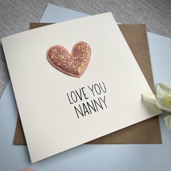 Love You Nanny 3D Heart Birthday Card, 4 of 4