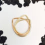 Solid 9ct Gold Trinity Ring, thumbnail 2 of 6