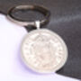 1966 60th Birthday Half Crown Coin Keyring Gift, thumbnail 1 of 5