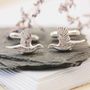 Pheasant Cufflinks In Sterling Silver, thumbnail 1 of 8