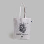 Romeow And Juliet Literary Cat Fairtrade Tote Bag, thumbnail 2 of 4