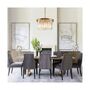 Five Light Gold Modern Drum Pendant Crystal Chandelier, thumbnail 2 of 4