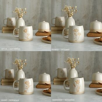 Personalised Flower And Name Small Mug, 6 of 7