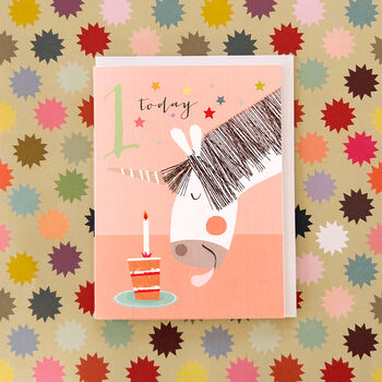 Mini Unicorn 1st Birthday Card, 5 of 5