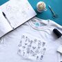 Doodle Dogs Embroidered Organic Unisex T Shirt, thumbnail 3 of 4