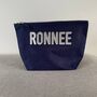 Personalised Block Capitals Canvas Pouch Toiletry Makeup Cosmetic Bag Pencil Case, thumbnail 3 of 3