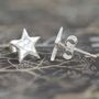 Hammered Sterling Silver Star Stud Earrings, thumbnail 4 of 7
