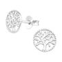 40th Birthday Silver Tree Of Life Studs In A Gift Tin, thumbnail 2 of 9