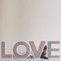 Felt Pom Pom Ball Filled Wooden 'Love' Sign, thumbnail 3 of 10