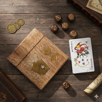Personalised Luxury Card And Dice Set In A Wood Box, 12 of 12