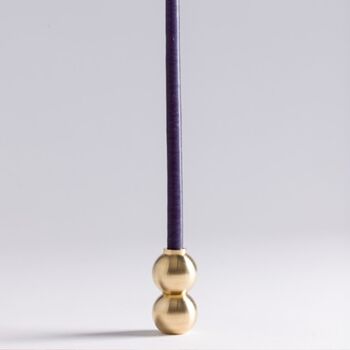 Mother’s Day Gift For Mum Set Of Two Solid Brass Candle Holders, 3 of 4
