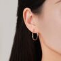 Large Mobius Hoop Earrings In Sterling Silver, thumbnail 2 of 12