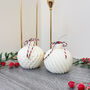 White Christmas Bauble Candle Decoration, thumbnail 1 of 11