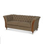 Caesar Two Seater Chesterfield Sofa Thorn Tweed/Leather, thumbnail 2 of 2