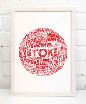 Stoke Football Club Typography Print, 5 of 8