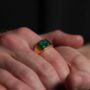 Gold Square Opal Gemstone Signet Ring For Men, thumbnail 6 of 10