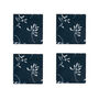 Luxury Christmas Napkin Sets Mistletoe Dark Navy Blue, thumbnail 4 of 5