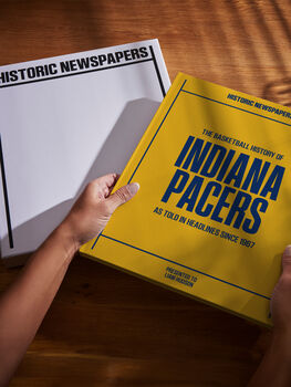 Indiana Pacers Personalised Nba Basketball Gift Newspaper History Book, 4 of 8