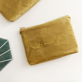 Personalised Corduroy Make Up Pouch Bags, 5 of 7