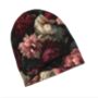 Soft Chemo Headwear Beanie Hat Bandana Dark Floral Colourful, thumbnail 2 of 7