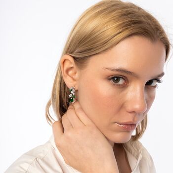 Fancy Green Drop Tree Branch Earring, 2 of 4