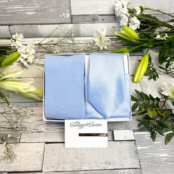 Baby Blue Wedding Tie Set, 9 of 10