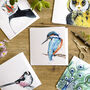 Feathered Friends Pack Of Five Blank Greeting Cards, thumbnail 5 of 7