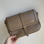Personalised Embossed Custom Faux Leather Satchel Cross Body Bag, thumbnail 5 of 8