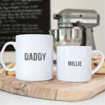 Me And Daddy Personalised Mug Set, 2 of 4