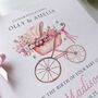 New Baby Girl Card Vintage Baby Carriage Design, thumbnail 2 of 5