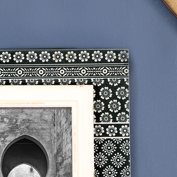 Black Tile Print 6' x 4' Photo Frame, Fathers Day, 5 of 5