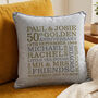 Personalised Golden Anniversary Typographic Cushion, thumbnail 2 of 5