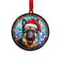 German Shepherd In Santa Hat Suncatcher Decoration, thumbnail 5 of 6