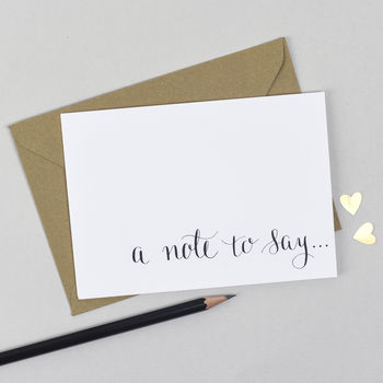 'a Note To Say' Notecard By The Two Wagtails | notonthehighstreet.com
