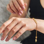Personalised Sparkling Petite Cosmic Star Bar Bracelet In Gold, thumbnail 3 of 10