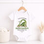 Personalised Daddysaurus First Father’s Day Baby Outfit, thumbnail 2 of 7