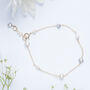 Dainty Freshwater Pearls Chain Bracelet, thumbnail 1 of 8