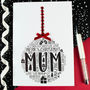 Mum Personalised Christmas Bauble Card, thumbnail 3 of 4