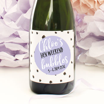 Personalised Hen Party Bubbles Labels, 3 of 5
