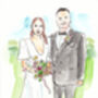 Wedding Couple Illustrated Portrait, thumbnail 12 of 12
