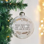 Personalised Gold Wreath Glass Bauble Decoration, thumbnail 1 of 4