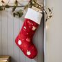 Personalised Red Embroidered Christmas Stocking, thumbnail 1 of 4