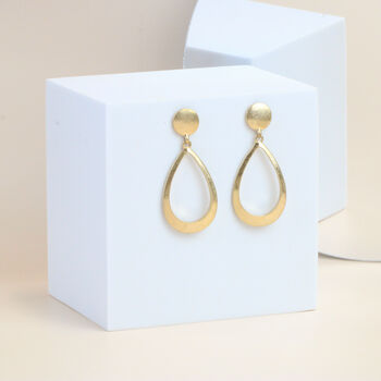 Gold Hoop Earrings, Gold Plated, 4 of 7