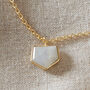 Rose Quartz Gold Plated Silver Pendant Necklace, thumbnail 9 of 10