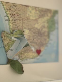 Personalised World Map Travel Rose, 6 of 6