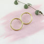 Modern 18ct Gold Handmade 'Luna' Circle Stud Earrings, thumbnail 2 of 3