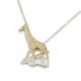 Giraffe Pendant In Gold And Silver, thumbnail 4 of 5
