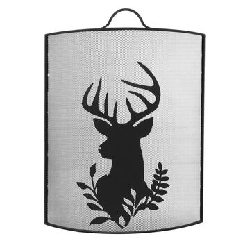 Woodland Stag Black Iron Fire Guard, 2 of 4
