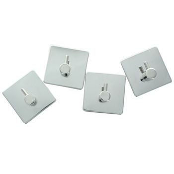 Pack Of Four Chrome Self Adhesive Wall Hooks, 2 of 6